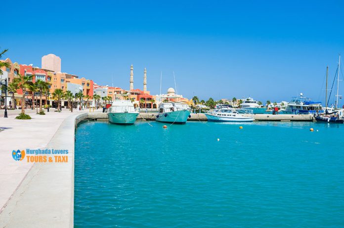 مارينا الغردقة السياحية أفضل أماكن الخروجات والفسح ليلا في مدينة الغردقة البحر الأحمر مصر،